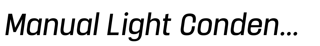 Manual Light Condensed Italic